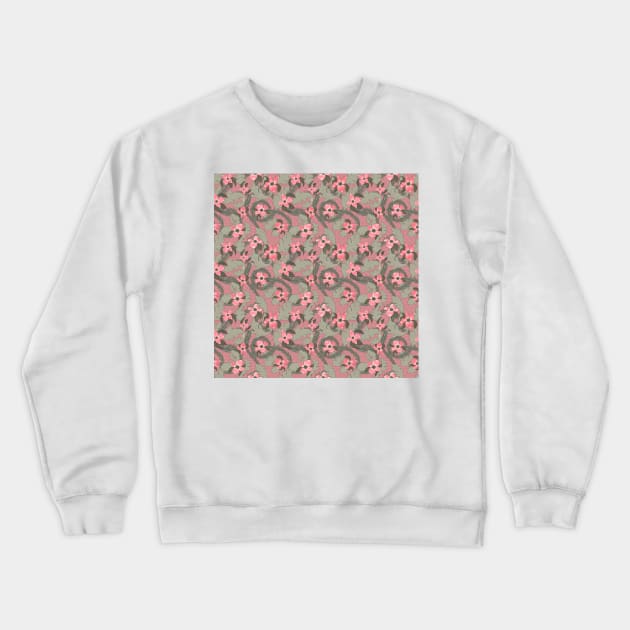 Acanthus Victorian Old Fashioned Floral Pattern Crewneck Sweatshirt by andreeadumez